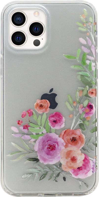 Foto van Bluebuilt rose garden soft case apple iphone 12/12 pro back cover transparant