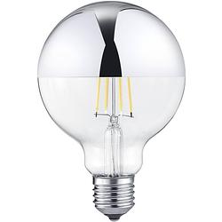 Foto van Led lamp - filament - trion limpo - e27 fitting - 7w - warm wit 2700k - dimbaar - glans chroom - glas