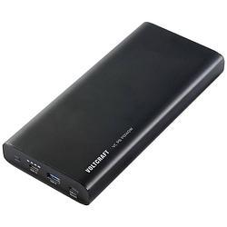 Foto van Voltcraft vc pb pd140w powerbank 22400 mah quick charge 3.0, power delivery 3.0 li-ion zwart (mat) statusweergave