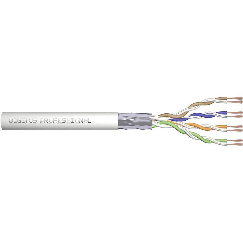 Foto van Digitus dk-1521-v-1 netwerkkabel cat 5e f/utp 4 x 2 x 0.20 mm² grijs-wit (ral 7035) 100 m