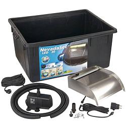 Foto van Ubbink nevada 30 waterval rvs set + led verlichting