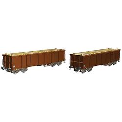 Foto van Piko h0 58235 h0 2-delige set open goederenwagons eaos met houten lading db-ag