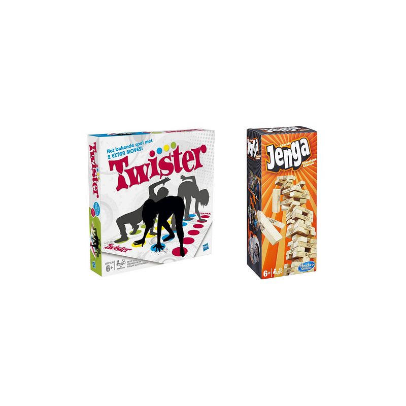 Foto van Spellenbundel - bordspellen - 2 stuks - twister & jenga