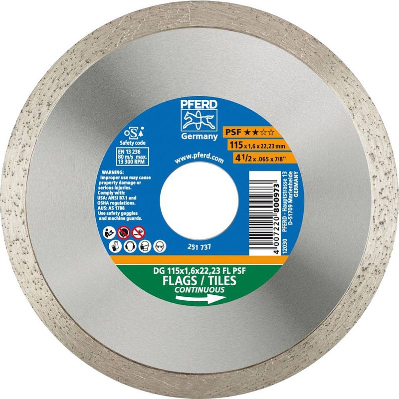 Foto van Pferd 68000011 dg fl psf diamanten doorslijpschijf diameter 115 mm 1 stuk(s)