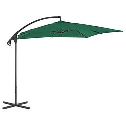 Foto van Vidaxl zweefparasol met stalen paal 250x250 cm groen