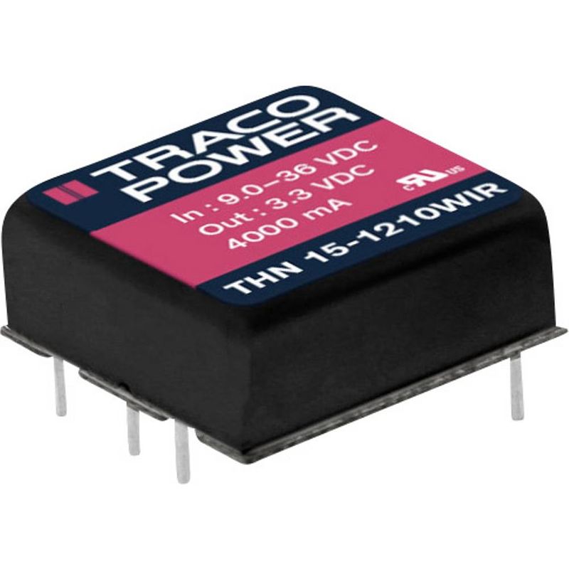 Foto van Tracopower thn 15-2415wir dc/dc-converter, print 24 v/dc +24 v/dc 625 ma 15 w aantal uitgangen: 1 x