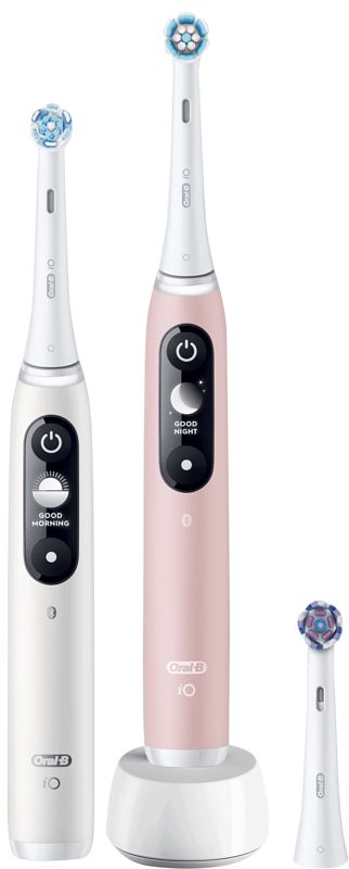 Foto van Oral-b io series 6n duo pack wit + roze