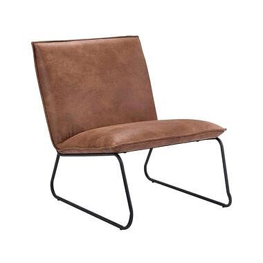 Foto van Fauteuil cooper - leatherlook - cognac - leen bakker