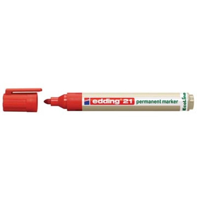 Foto van Edding permanent marker ecoline e-21 rood