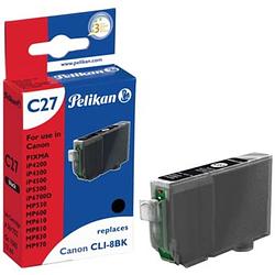 Foto van Pelikan inktcartridge zwart, 400 pagina's voor canon cli-8bk - oem: 0620b001