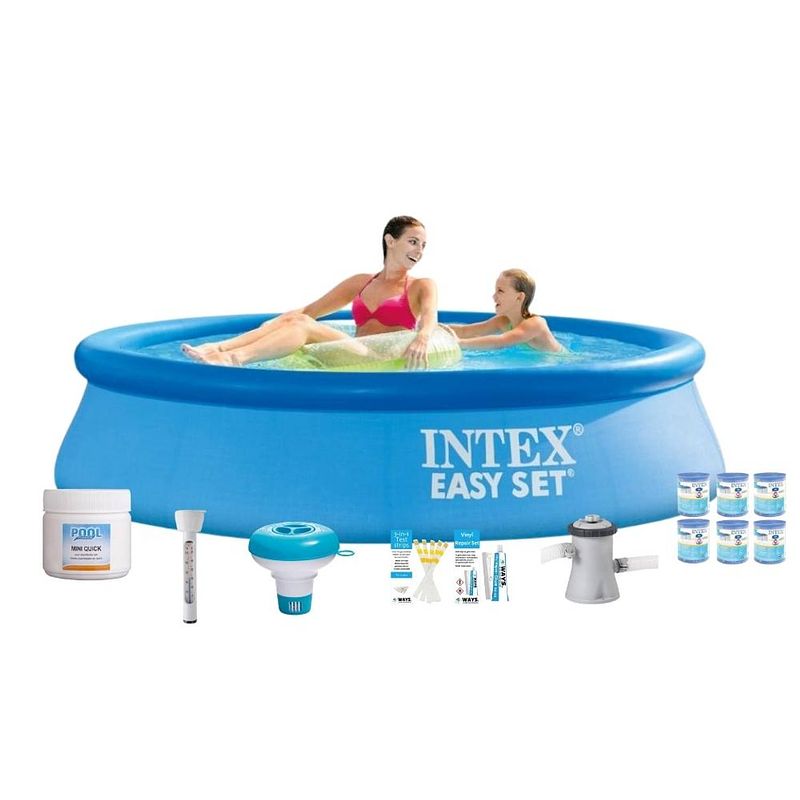 Foto van Intex zwembad easy set - zwembad bundel - 244x61 cm