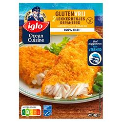 Foto van Iglo oven glutenvrije lekkerbekjes gepaneerd 2 stuks 250g bij jumbo