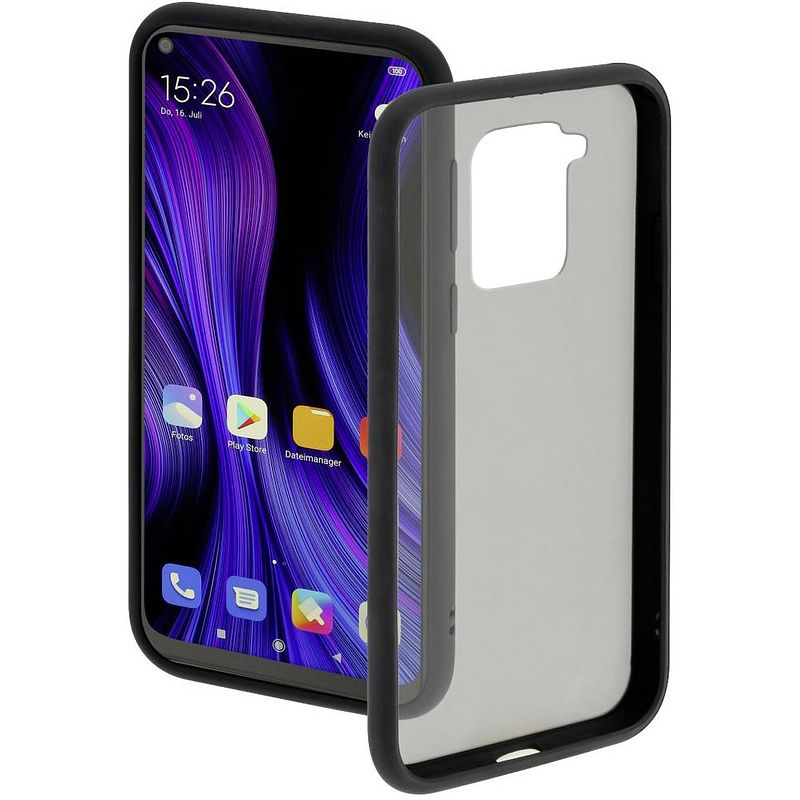 Foto van Hama invisible backcover xiaomi redmi note 9 zwart (transparant)