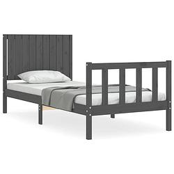 Foto van The living store houten bedframe - bed - 205.5 x 95.5 x 100 cm - massief grenenhout