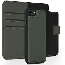 Foto van Accezz premium leather 2 in 1 wallet book case voor apple iphone se (2022 / 2020) / 8 / 7 / 6(s) telefoonhoesje groen