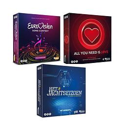 Foto van Spellenset - 3 stuks - eurovisie songfestival spel & all you need is love bordspel & het jachtseizoen