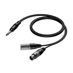 Foto van Procab cab709 basic xlr male/female - jack male stereo 5 m