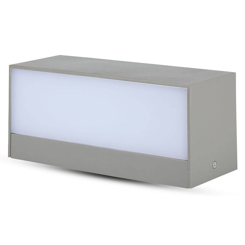 Foto van V-tac wandlamp vt-8057 12w 23 x 10 cm 4000k 600lm grijs