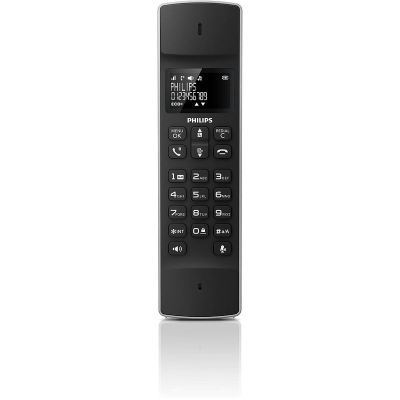 Foto van Philips draadloze telefoon linea m4501b/01 single - 1's6 inch display - telefoonboek - zwart