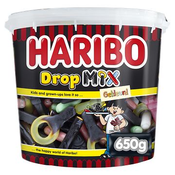 Foto van Haribo dropmix gekleurd 650g bij jumbo