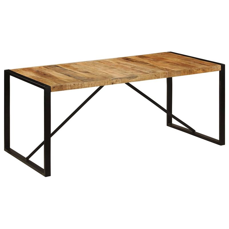 Foto van The living store eettafel industriële stijl - hout - 180 x 90 x 76 cm