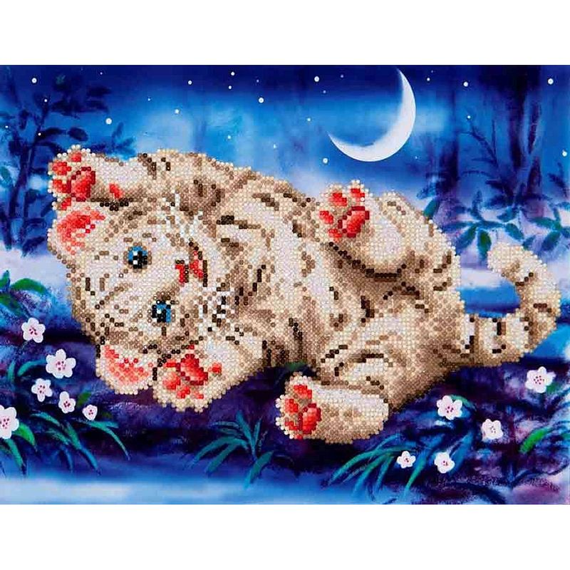 Foto van Baby tiger roly poly diamond dotz - 35x27 cm - diamond painting