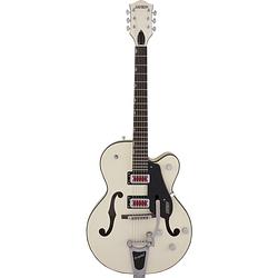 Foto van Gretsch g5410t electromatic rat rod hollowbody matte vintage white semi-akoestische gitaar