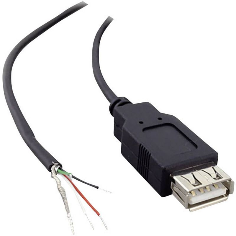 Foto van Usb-a-koppeling 2.0 met open kabeluiteinde usb-a-koppeling 2.0 1582675 tru components 1 stuk(s)