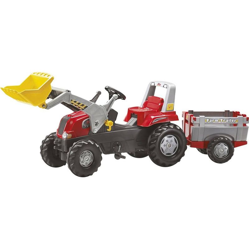 Foto van Rolly toys traptractor rollyjunior rt rood/zwart/zilver