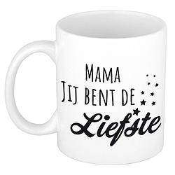 Foto van Mama jij bent de liefste kado mok / beker voor moederdag / verjaardag - feest mokken