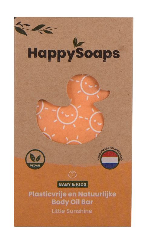 Foto van Happysoaps baby & kids body oil bar