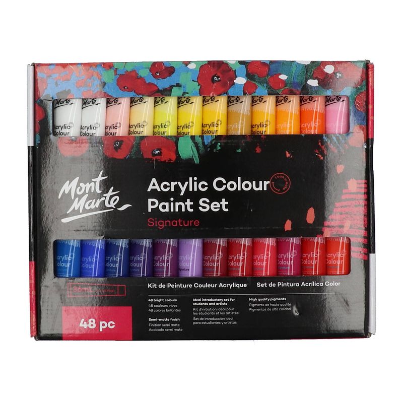 Foto van Mont marte® acrylverf tubes 48 stuks a 36ml