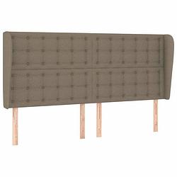 Foto van Vidaxl hoofdbord met randen 163x23x118/128 cm stof taupe