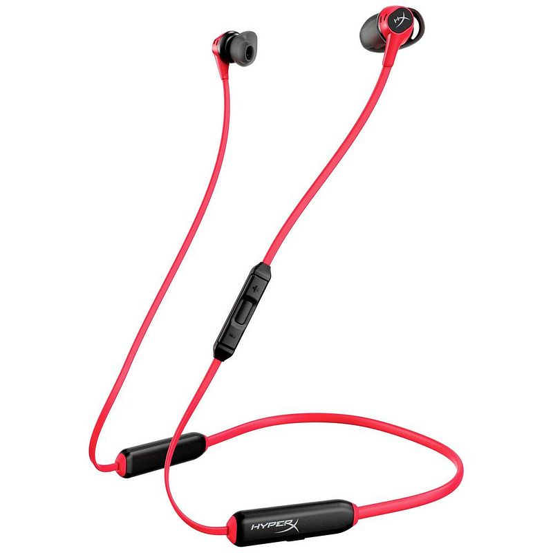 Foto van Hyperx cloud buds in ear oordopjes bluetooth computer stereo zwart/rood