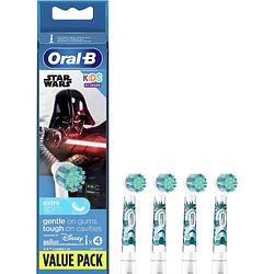 Foto van Oral-b 80352668 - star wars vervangende opzetborstels - voor oral-b elektrische tandenborstel voor kinderen - set van 4