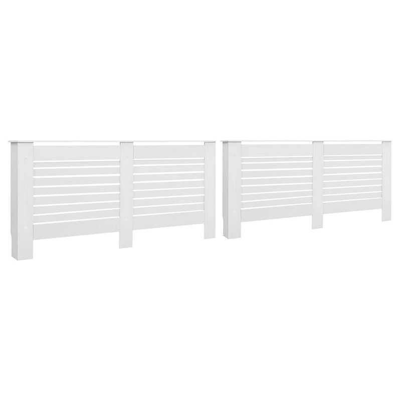 Foto van Vidaxl radiatorombouwen 2 st 172x19x81,5 cm mdf wit