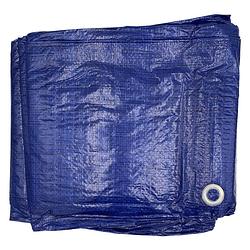 Foto van Dula afdekzeil - 4 x 6 meter - afdekfolie - blauw - waterdicht dekzeil