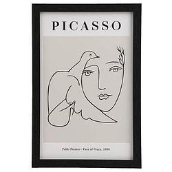 Foto van Poster picasso - mdf/glas - 30x20 cm - leen bakker