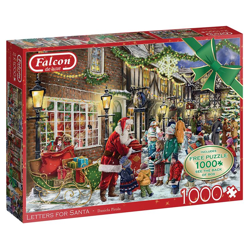 Foto van Falcon legpuzzel letters for santa karton 2 x 1000 stukjes