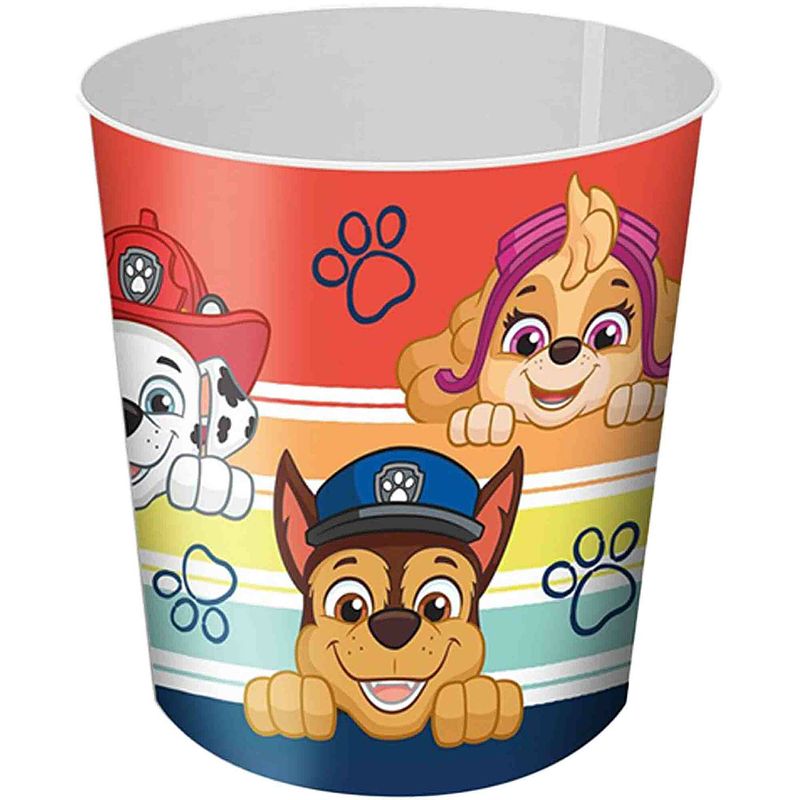 Foto van Paw patrol prullenbak/papiermand - kunststof - 21,5 x 21 cm - prullenmanden