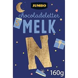 Foto van Jumbo chocoladeletter melk n 160g aanbieding bij jumbo | 2 voor 4.50