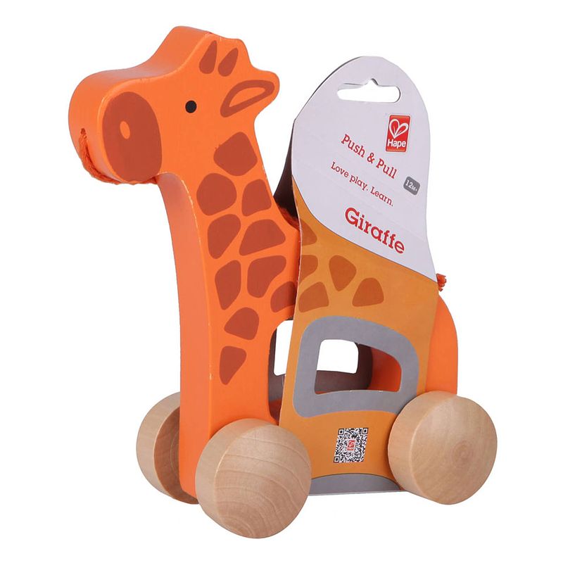 Foto van Houten duw & rol giraffe