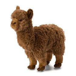 Foto van Wnf pluche bruine alpaca/lama knuffel 31 cm speelgoed - knuffeldier