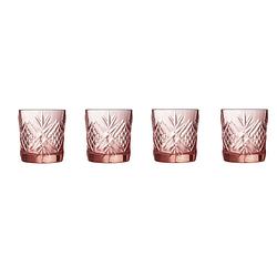 Foto van Luminarc waterglazen salzburg roze 300 ml - 4 stuks