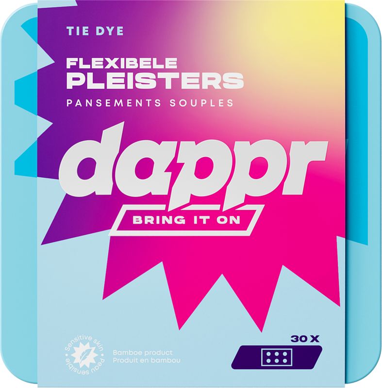 Foto van Dappr flexibele pleisters tie dye