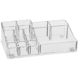 Foto van Make-up organizer 14 vakken rechthoek 22,5 x 7 cm van kunststof - make-up dozen