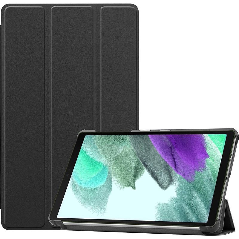 Foto van Basey samsung galaxy tab a7 lite hoesje kunstleer hoes case cover - zwart