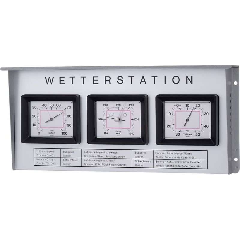 Foto van Tfa dostmann 20.2019 analoog weerstation verwachting voor 12 tot 24 uur