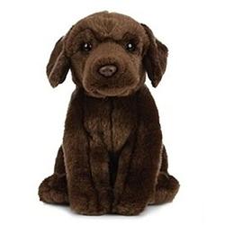 Foto van Pluche bruine labrador hond knuffel 25 cm - honden huisdieren knuffels - speelgoed voor kinderen