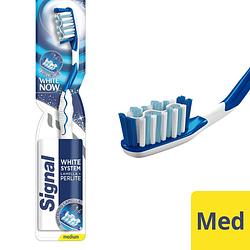 Foto van Signal - white system tandenborstel -handtandenborstel medium - voordeelverpakking 12 stuks